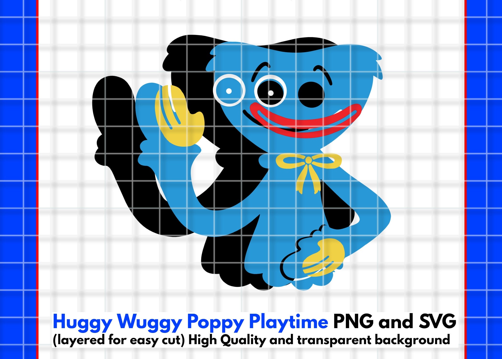 Huggy Wuggy Kissy Missy Poppy Playtime Fnf Bundle PNG Huggy -  Finland