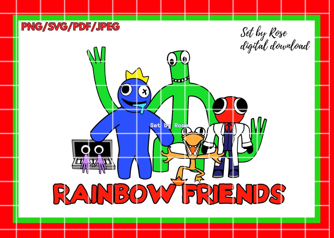 rainbow friends Clipart PNG, Bundle Blue PNG, Rainbow friends png, Rai –  svg files for cricut