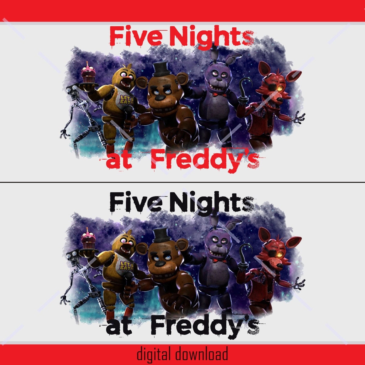 FNAF Five Nights at Freddys 1 Png Perfect for Sublimation -  Finland