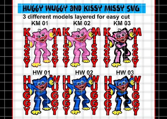 Huggy Wuggy Kissy Missy Poppy Playtime Fnf Bundle PNG Huggy -  Finland