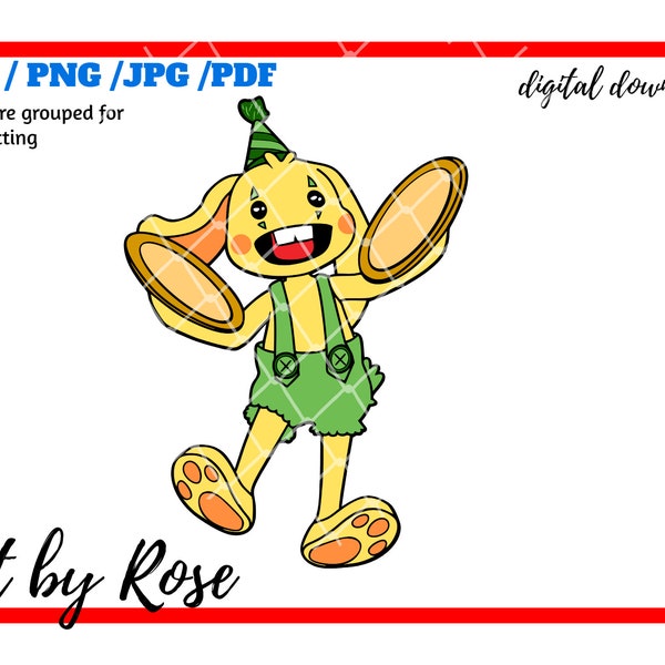 Bunzo Bunny Poppy Playtime Huggy Wuggy Game svg / png / jpg/ png