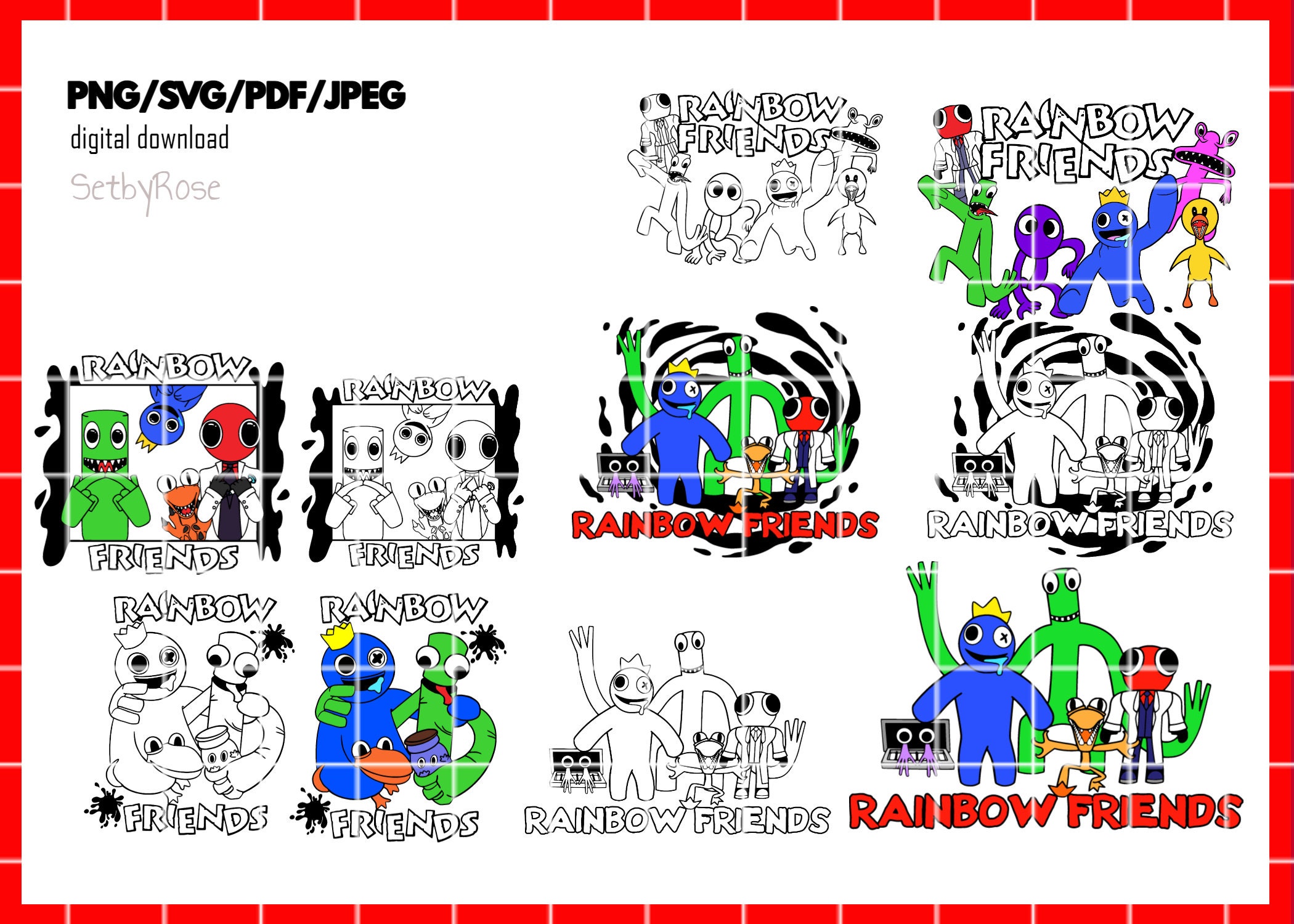 Rainbow Friends Roblox Poppy Playtime png/svg/jpeg/pdf perfect -   Portugal