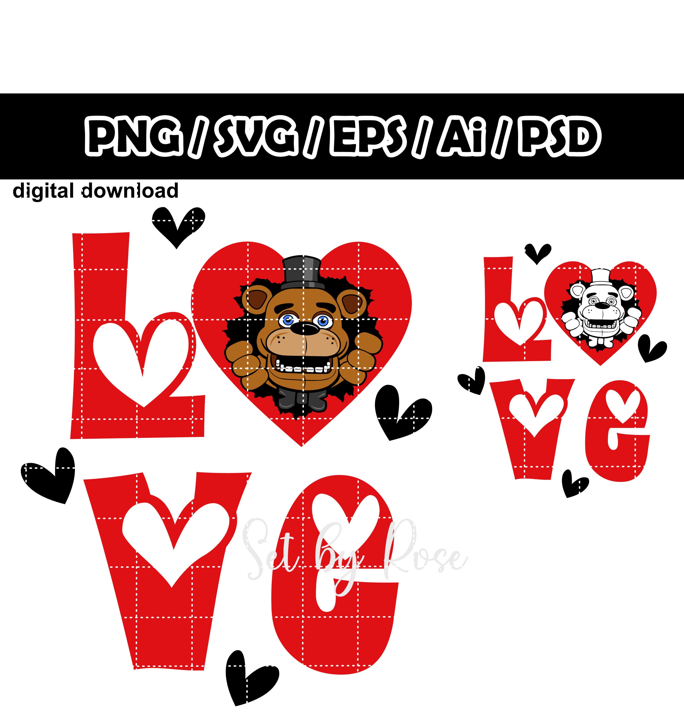 FNAF Love/ FNAF Valentine Day / Five Nights at Freddy's / Freddy ...