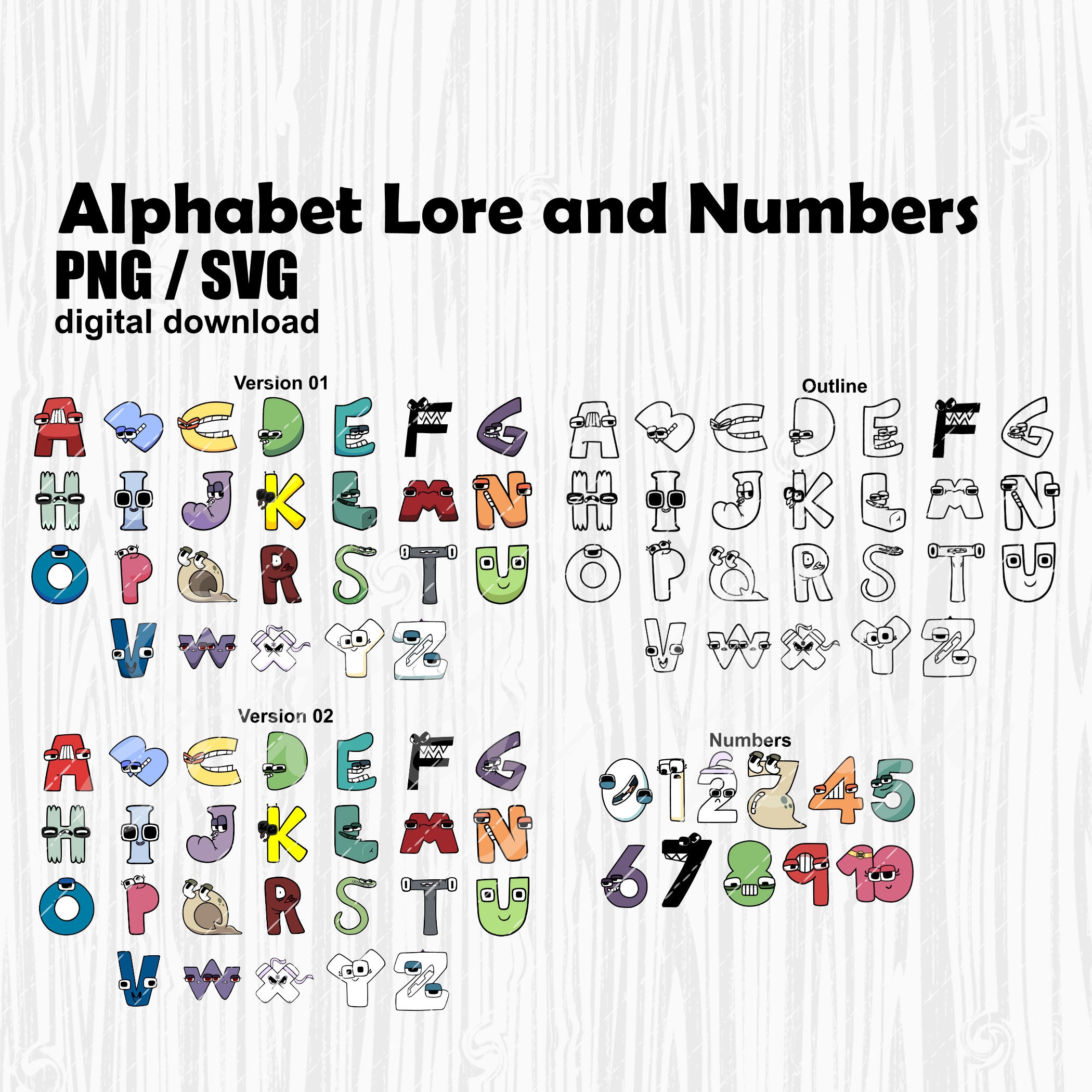 Alphabet Lore Fight but ALL Different Versions 