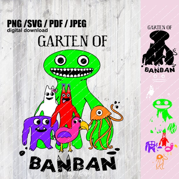 Garten of BanBan SVG/PNG/pdf/jpeg Garden of BanBan NabNab Jumbo Josh/  cutting File, grouped by colors,easy to use, Vector, Birthday, plotter