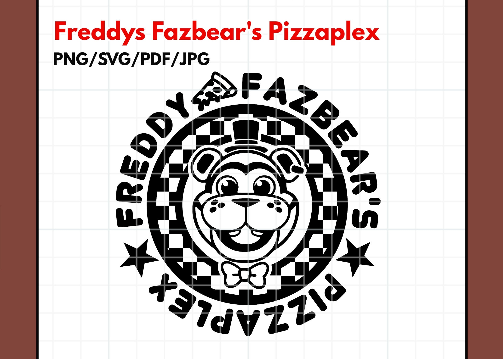 Five Nights at Freddy's Pizzaplex FNAF Security Breach Logo Svg/png/pdf ...