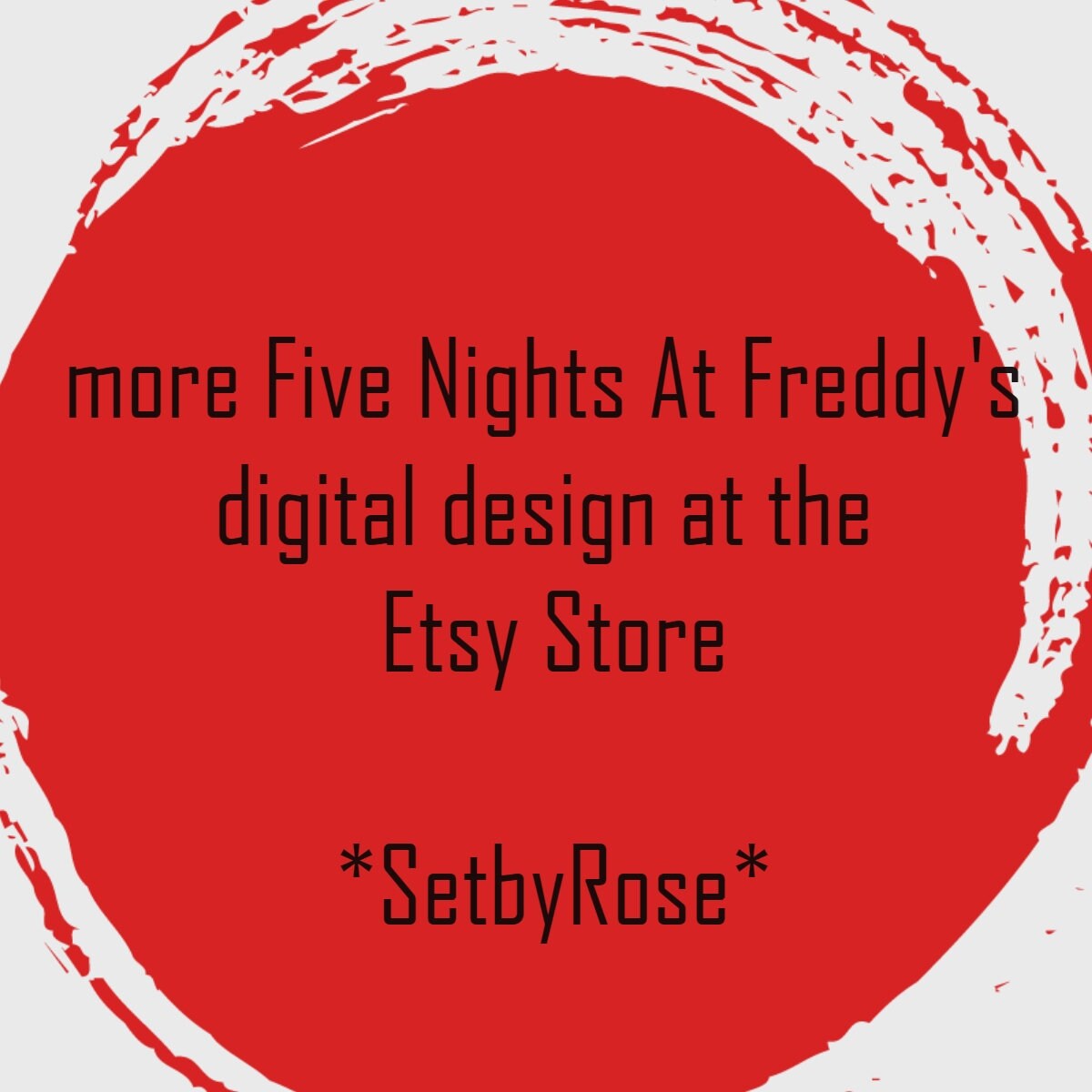 FNAF Five Nights at Freddys 2 Png Logo Red and Black (Instant Download) 