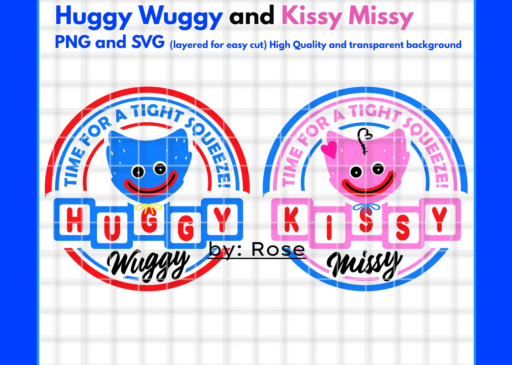 Huggy Wuggy Kissy Missy Poppy Playtime Fnf Bundle PNG Huggy -  Finland