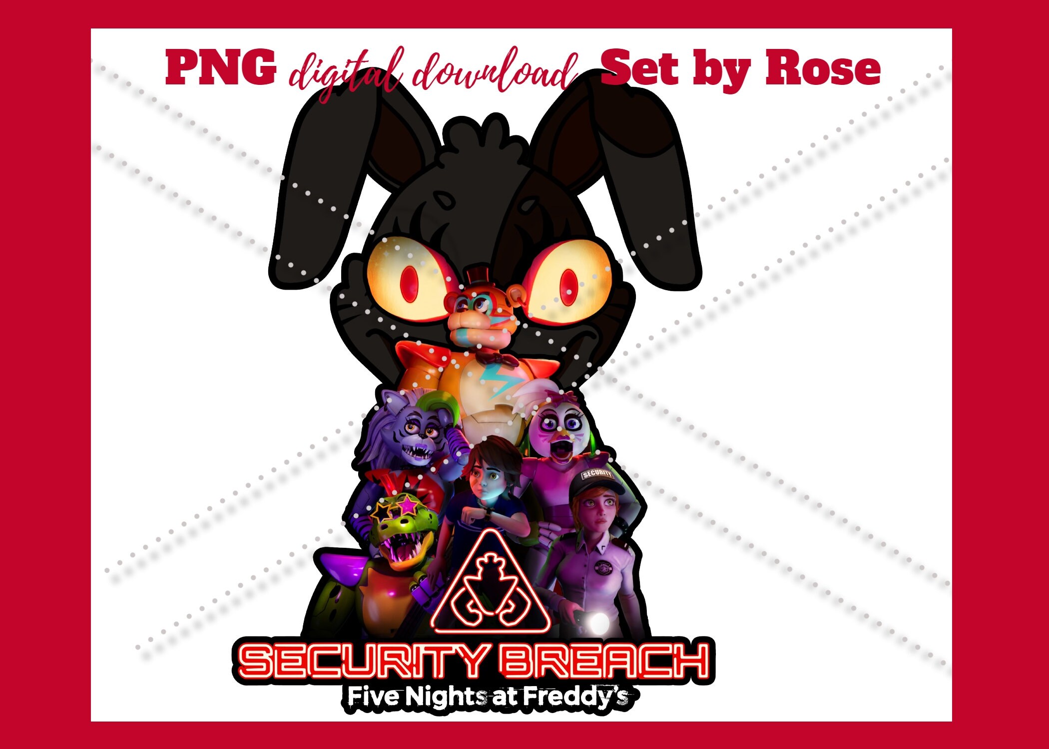 Personalized Birthday, FNAF Birthday Png, Digital Download Prints