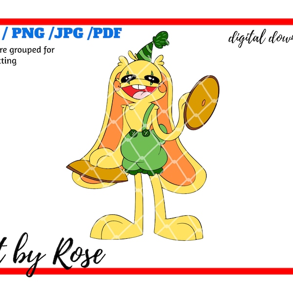 Bunzo Bunny Poppy Playtime Huggy Wuggy Game svg / png / jpg/ png