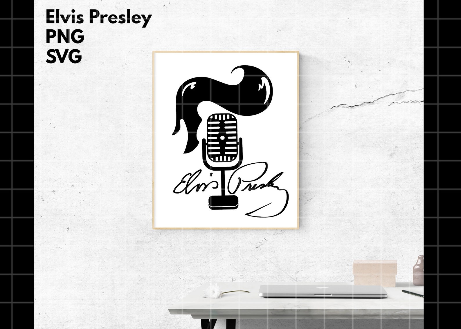 Elvis Presley 13 SVG and PNG Silhouettes Plus/elvis Signature/elvis ...