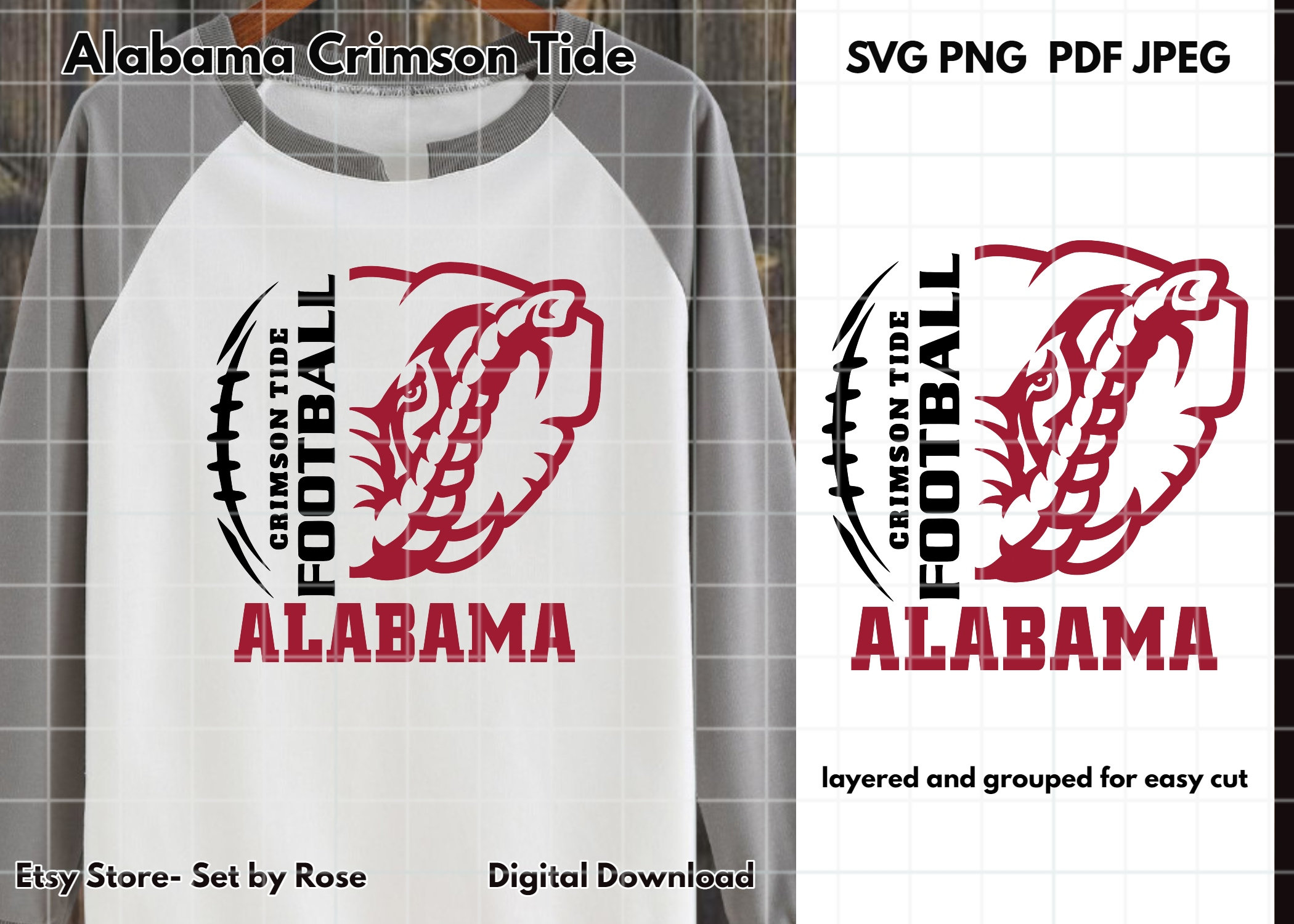 Alabama Crimson Tide Vintage Bestickt Aufbügeln Aufnäher (NOS