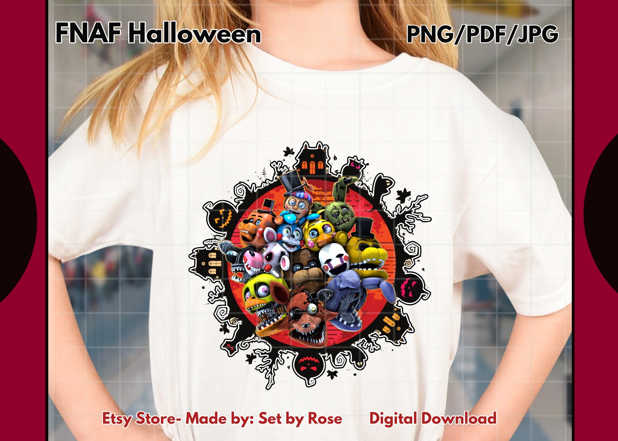 Camiseta Camisa Five Nights At Freddy Fazbear Game Fnaf 442