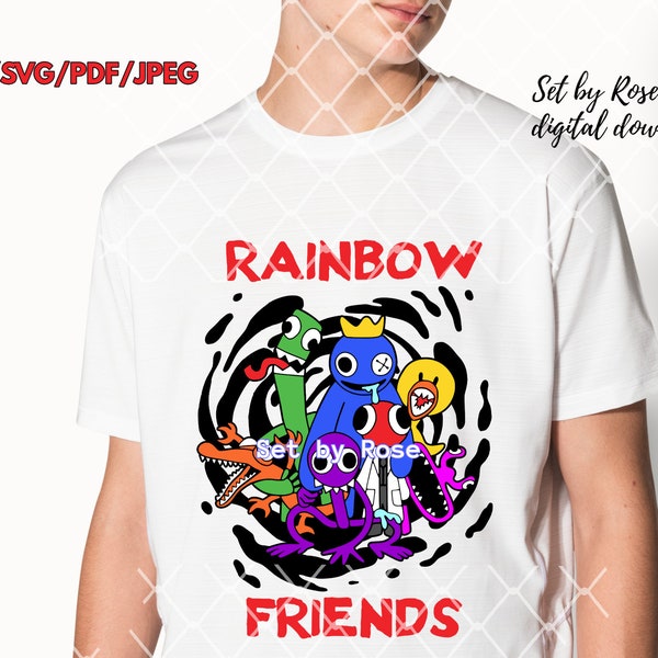Rainbow Friends Roblox Poppy Playtime png/svg/jpeg/pdf perfect for Cricut/Silhouette