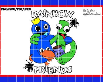 Rainbow Friends Roblox Poppy Playtime png/svg/jpeg/pdf perfect for Cricut/Silhouette