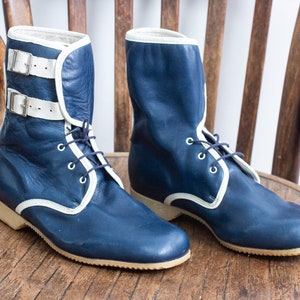70s Motorcycle SOUBIRAC Leather Boots.