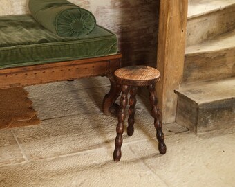 50's Spanish Wooden Tripod Stool.