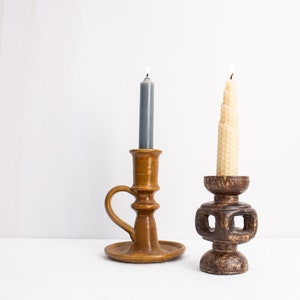 Set of 2 Midcentury Ceramic Candleholder. image 1