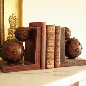 Brutalist Wooden Bookends - Eclectic Bookshelf Decor