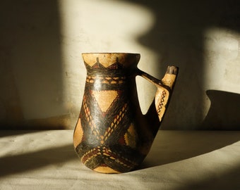 Hand-painted African Water Pitcher.