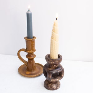 Set of 2 Midcentury Ceramic Candleholder. image 3