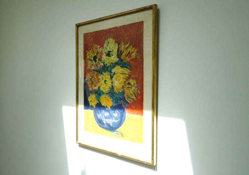 Retro Pastel Flower Wall Art Print. Etsy