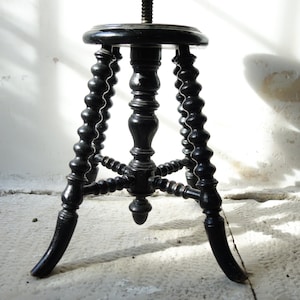 Antique French Napoleon III Style Piano Bobin Wood Stool. - Etsy