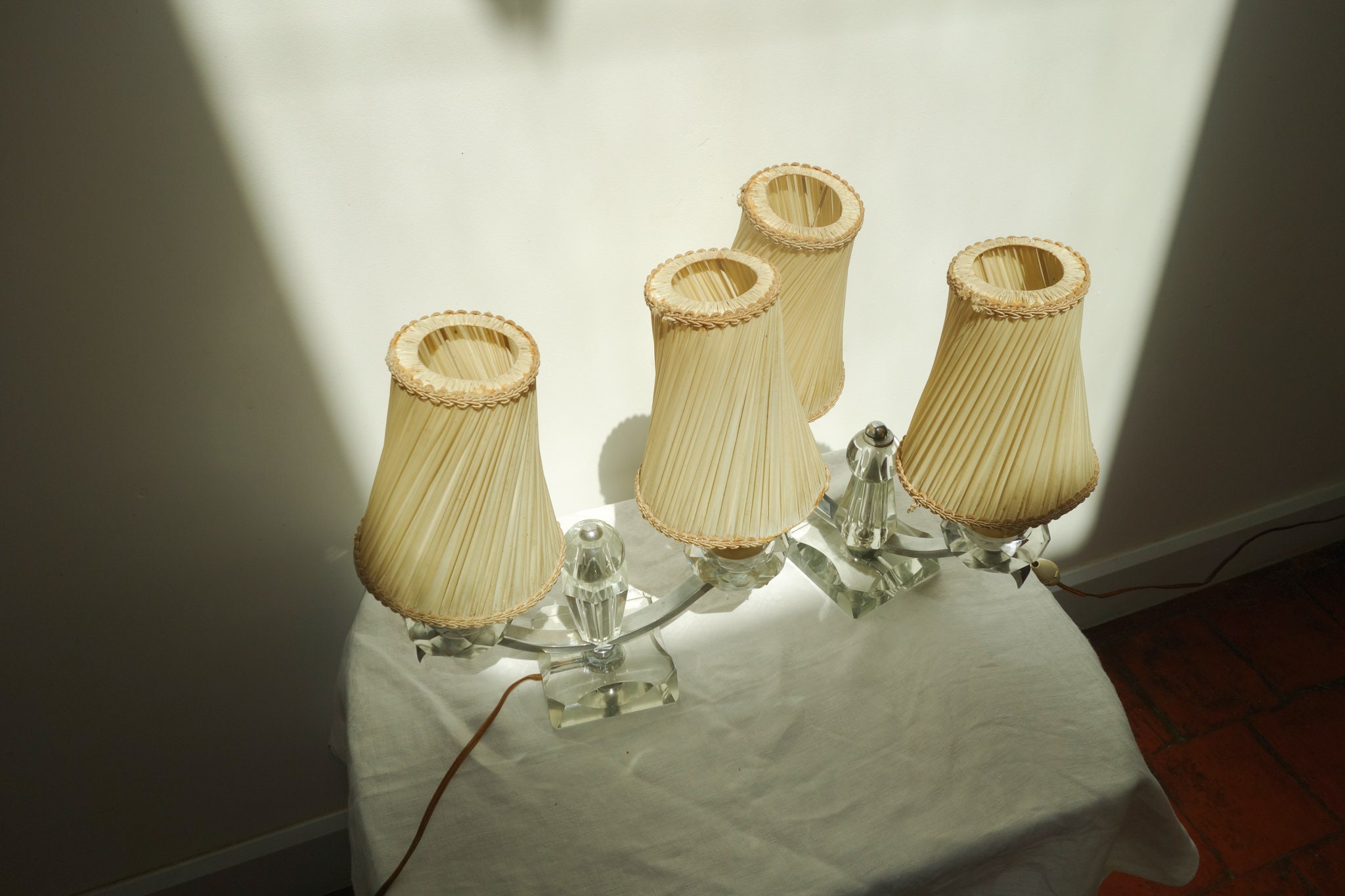 View of 1940s Opulent Art Deco Crystal Brooch - Etsy