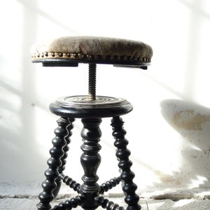 Antique French Napoleon III Style Piano Bobin Wood Stool. - Etsy