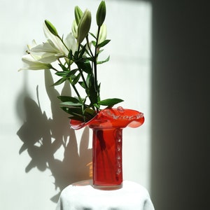 80s Funky Glass Art Vase.