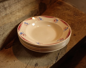 Art Deco French Luneville Hollow Plates.