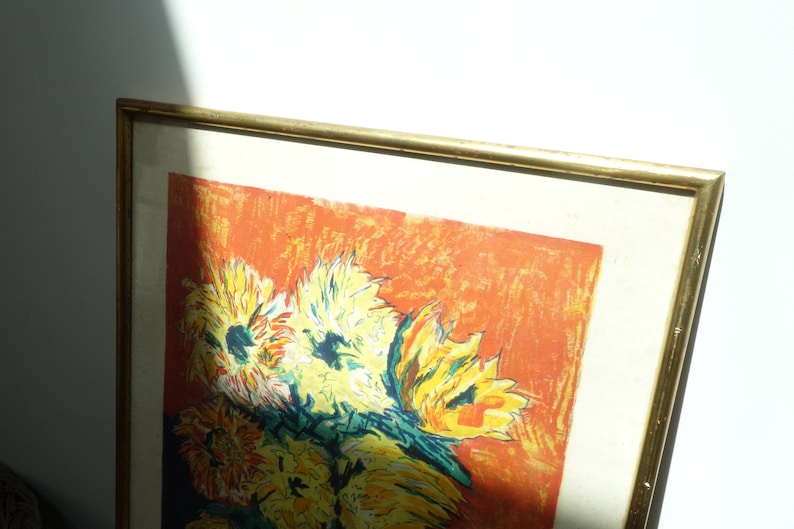 70s Pastel Flower Painting. image 7