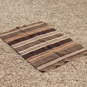 Handmade Flatweave Moroccan Wool Rug.