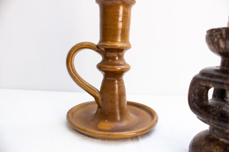 Set of 2 Midcentury Ceramic Candleholder. image 7