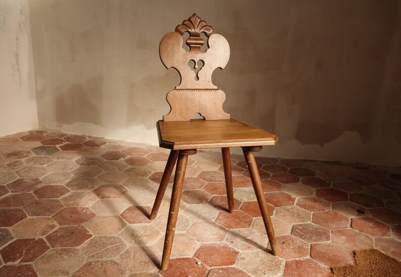 1 of 2 Alsacian Traditional Wooden Chair. image 1