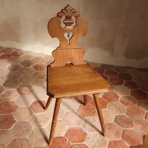 1 of 2 Alsacian Traditional Wooden Chair. image 2