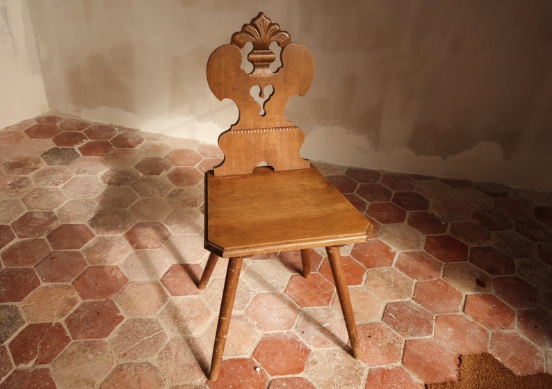 1 of 2 Alsacian Traditional Wooden Chair. image 2