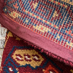 Vintage Wool Rug. Living Room, Bedroom, Entry Oriental Rug. Tapestry Wall Decoration. Pink Tones Retro Carpet. Cozy Boho Home Decor. image 4