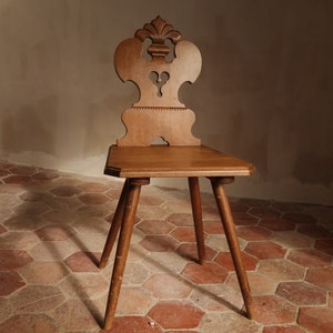 1 of 2 Alsacian Traditional Wooden Chair. image 7