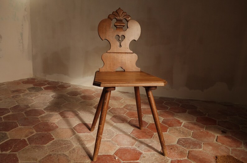 1 of 2 Alsacian Traditional Wooden Chair. image 7