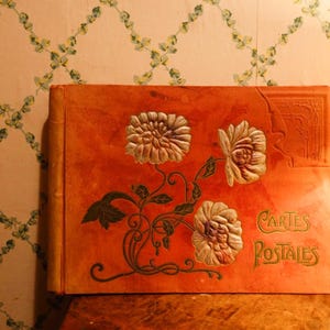 Art Deco Hand-painted French Post Cards Album.