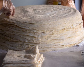 Phyllo Dough, handgemaakte Turkse smaak Daily Fresh Yufka van Refa Food, 5 eenheden. 2 pond - 0,91 kg