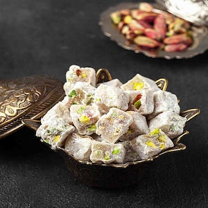 Double Roasted  Traditional Turkish Delight with Pistachio, Healthy Snacks by Refa Food Double With Pistachio Specıal Pistachio