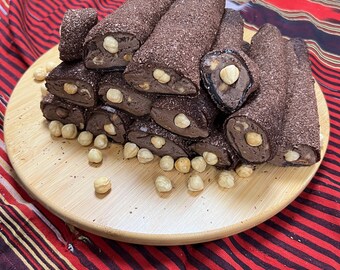 Chocolate Wrap Turkish Delight with Chocolate  Butter, Hazelnut and With Chocolate and Honey