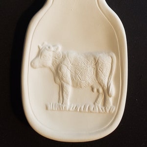 ceramic bisque - Cow spoon holder