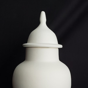 Ceramic Bisque - Elegant ginger jar or urn with lid