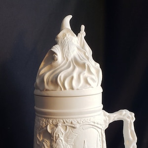 Ceramic Bisque - Very Large Wizard Fantasy stein