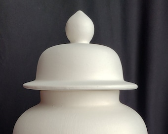 Ceramic Bisque - Large Classic Ginger Jar or Urn with lid