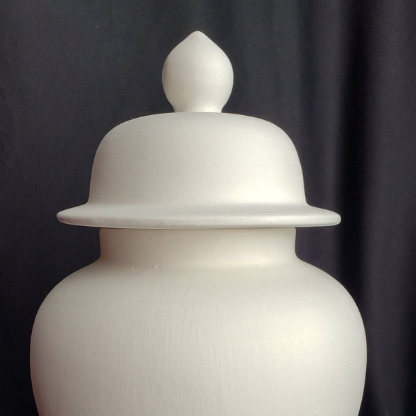 Ceramic Bisque - Classic large ginger jar or urn with lid