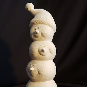 Ceramic Bisque - Snowman stack